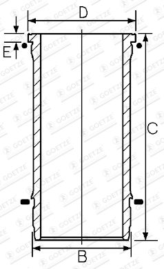 Cilindra čaula GOETZE ENGINE 15-608890-00