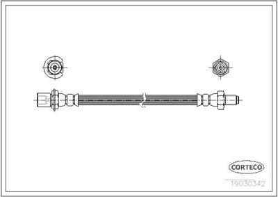 Bremžu šļūtene CORTECO 19030342