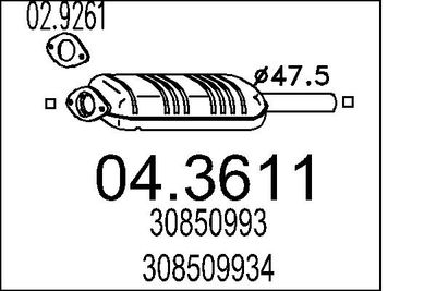 Катализатор MTS 04.3611