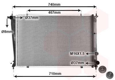 Radiators, Motora dzesēšanas sistēma VAN WEZEL 82002049