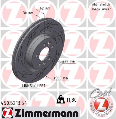 Тормозной диск ZIMMERMANN 450.5213.54