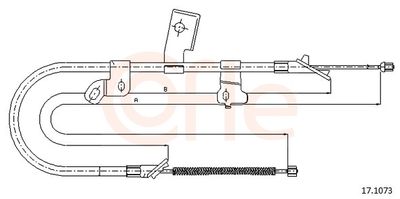Тросик, cтояночный тормоз COFLE 17.1073