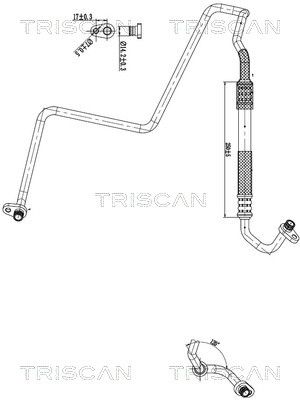 Трубопровод высокого / низкого давления, кондиционер TRISCAN 9010 28012