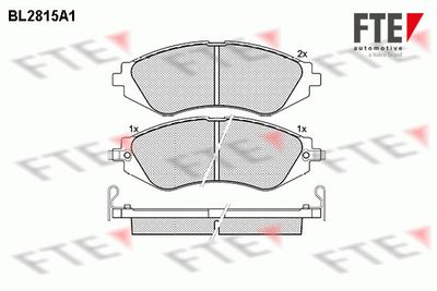 Bremžu uzliku kompl., Disku bremzes FTE 9011002