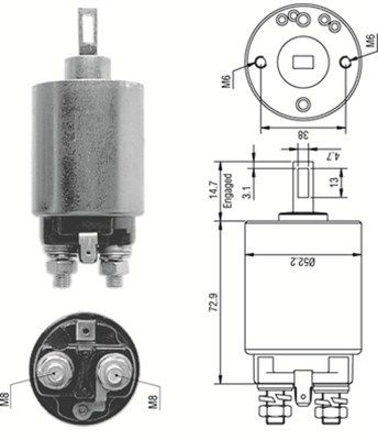Ievilcējrelejs, Starteris MAGNETI MARELLI 940113050280