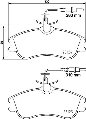 Bremžu uzliku kompl., Disku bremzes HELLA PAGID 8DB 355 018-261