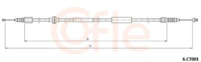 Motora pārsega slēdzenes trose COFLE 92.6.CT001