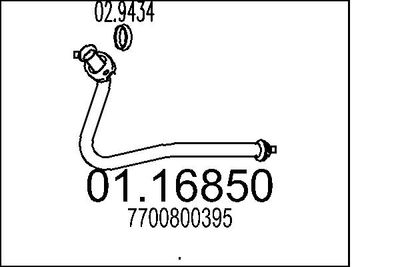 Труба выхлопного газа MTS 01.16850