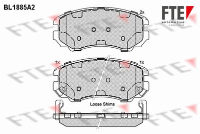 Bremžu uzliku kompl., Disku bremzes FTE 9010470