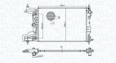 Радиатор, охлаждение двигателя MAGNETI MARELLI 350213179700