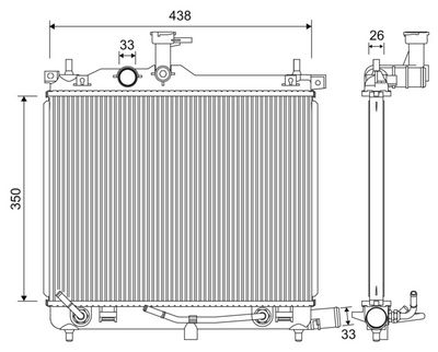 Radiators, Motora dzesēšanas sistēma VALEO 701253
