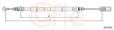 Тросик, cтояночный тормоз COFLE 92.10.4721