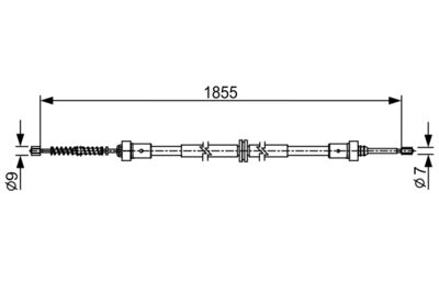 Тросик, cтояночный тормоз BOSCH 1 987 482 546