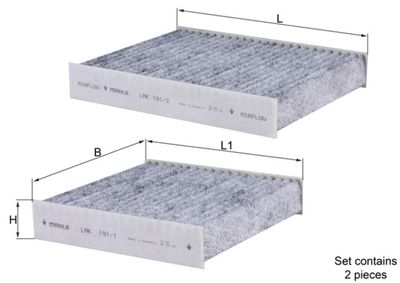 Фильтр, воздух во внутренном пространстве KNECHT LAK 191/S