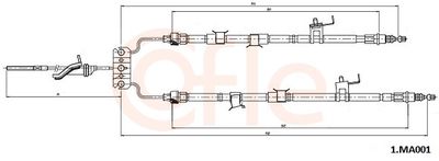 Тросик, cтояночный тормоз COFLE 92.1.MA001