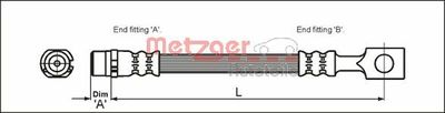 Тормозной шланг METZGER 4112818