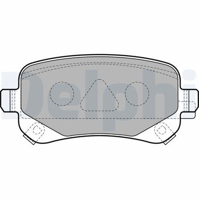 Комплект тормозных колодок, дисковый тормоз DELPHI LP2174