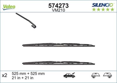 VALEO 574273 Stikla tīrītāja slotiņa