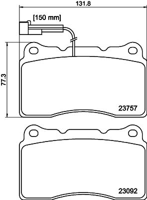 HELLA PAGID 8DB355014731 Bremžu uzliku kompl