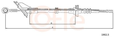 Трос, управление сцеплением COFLE 92.1902.5