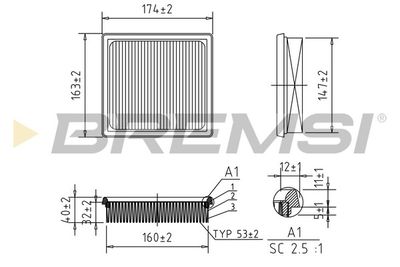 Gaisa filtrs BREMSI FA2344