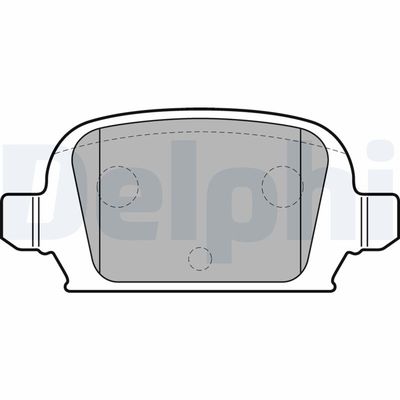 Комплект тормозных колодок, дисковый тормоз DELPHI LP1677