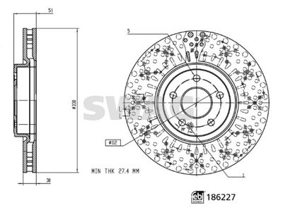 Тормозной диск SWAG 33 11 0318