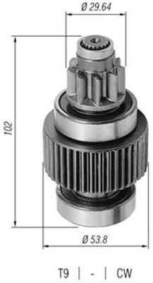 Ведущая шестерня, стартер MAGNETI MARELLI 940113020313