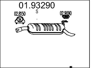 Глушитель выхлопных газов конечный MTS 01.93290