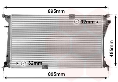 Radiators, Motora dzesēšanas sistēma VAN WEZEL 43002490