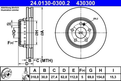 Тормозной диск ATE 24.0130-0300.2