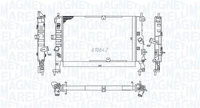 Радиатор, охлаждение двигателя MAGNETI MARELLI 350213972000