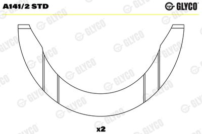 Дистанционная шайба, коленчатый вал GLYCO A141/2 STD