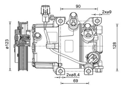 Компрессор, кондиционер MAHLE ACP 1465 000P