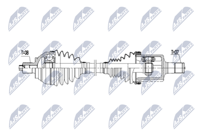 półoś napędowa NTY NPW-VW-238
