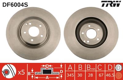 Bremžu diski TRW DF6004S