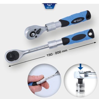 Uzgriežņu atslēga ar pārslēdzamu sprūdmehānismu KS TOOLS BT020996