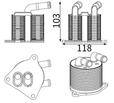 Eļļas radiators, Automātiskā pārnesumkārba MAHLE CLC 417 000S