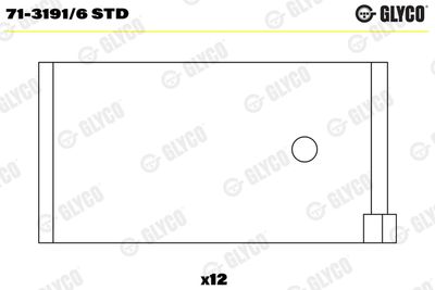 Шатунный подшипник GLYCO 71-3191/6 STD