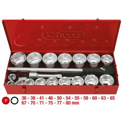 Muciņatslēgu komplekts KS TOOLS 911.0822