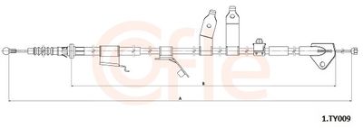 Тросик, cтояночный тормоз COFLE 92.1.TY009
