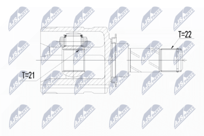 Шарнирный комплект, приводной вал NTY NPW-PL-064