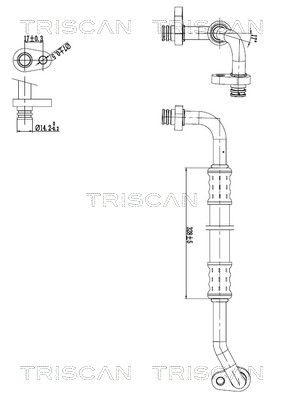 Трубопровод высокого / низкого давления, кондиционер TRISCAN 9010 28103