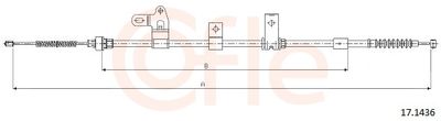 Тросик, cтояночный тормоз COFLE 17.1436