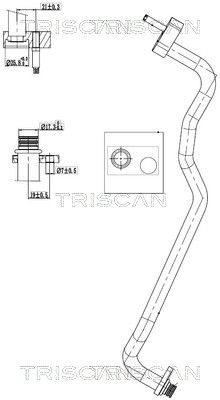 Трубопровод высокого / низкого давления, кондиционер TRISCAN 9010 16019