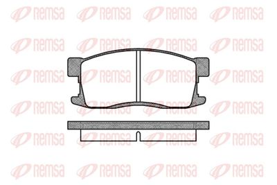 Комплект тормозных колодок, дисковый тормоз REMSA 0255.00