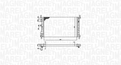Радиатор, охлаждение двигателя MAGNETI MARELLI 350213190500