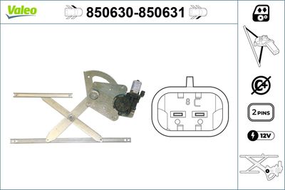 Стеклоподъемник VALEO 850630
