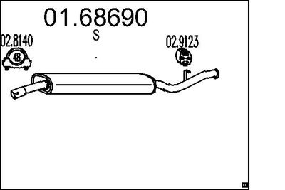 Глушитель выхлопных газов конечный MTS 01.68690