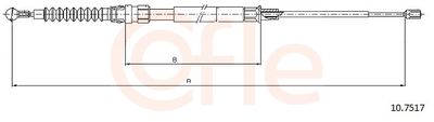 Тросик, cтояночный тормоз COFLE 10.7517